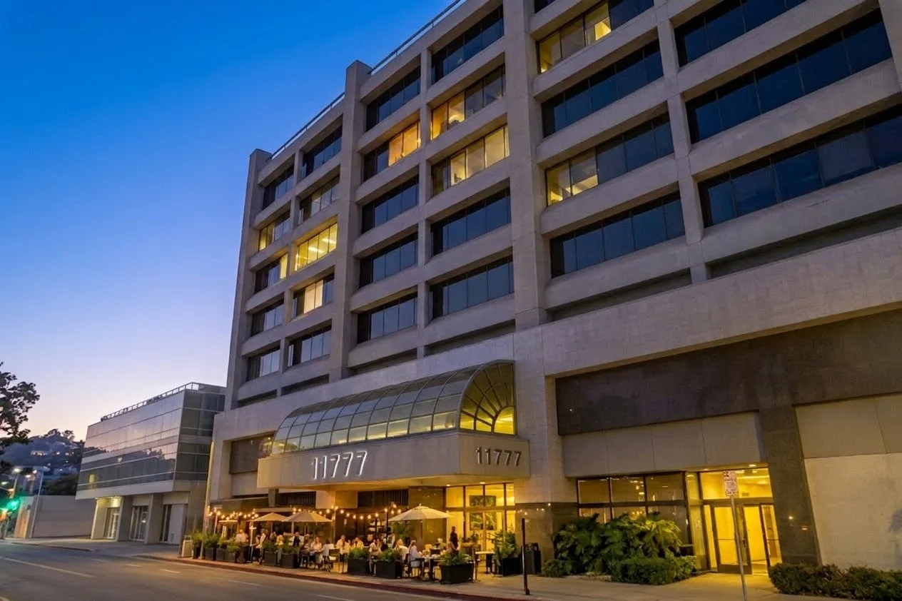 Dr. Marashi's office building exterior on San Vicente Blvd, Brentwood